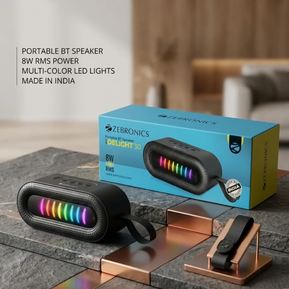 Zebronics Bluetooth Speaker RGB 8w Delight 30 view 2